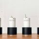 4 suspensions minimalistes hollandaises attribuées à Louis Kalff pour Philips, années 1950