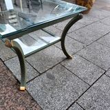 Table basse Pierre Vandel avec deux plateaux verre