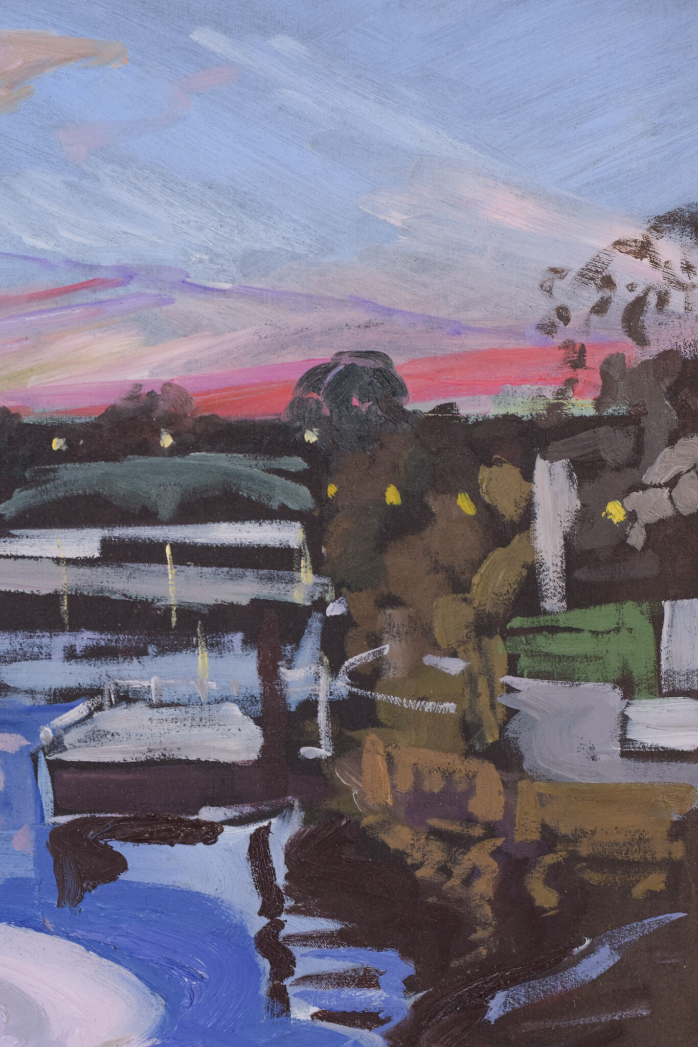 Sunset at White Cross Pub, Richmond, Towards St Margarets