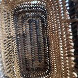 Asian rattan basket with lid 23×18 cm