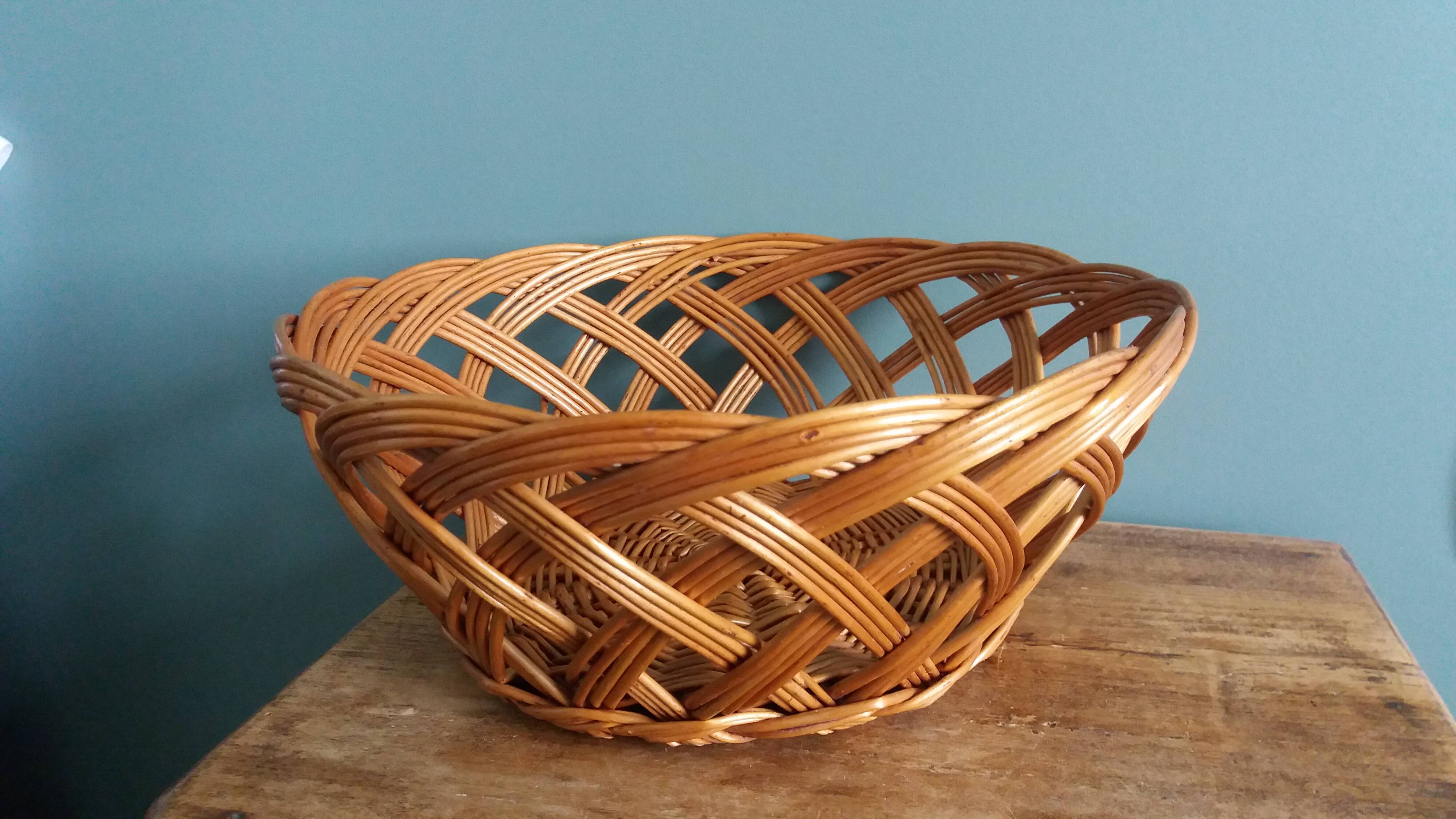 Wicker basket, fruit bowl basket, 29 cm