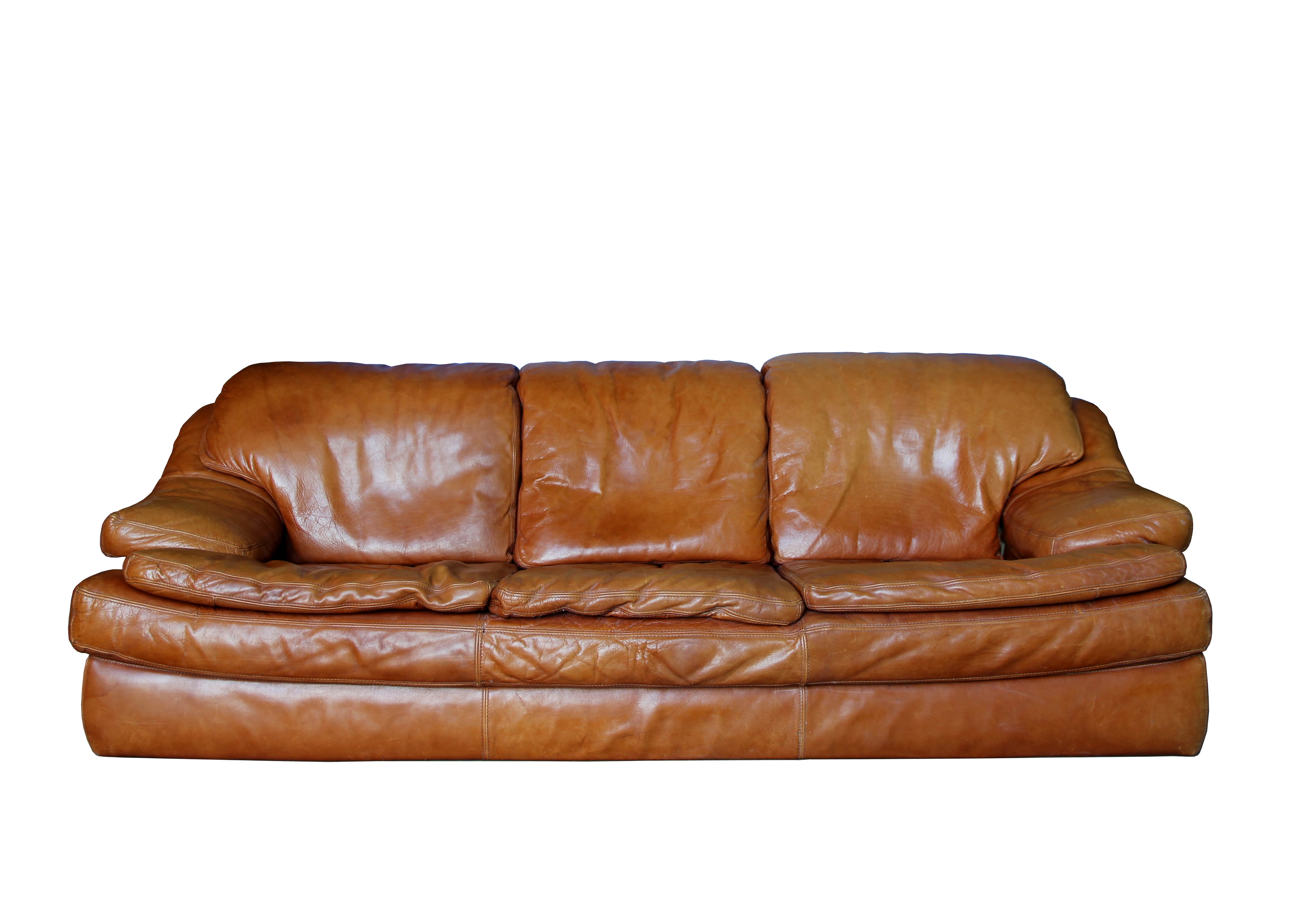 Vintage roche Bobois leather sofa