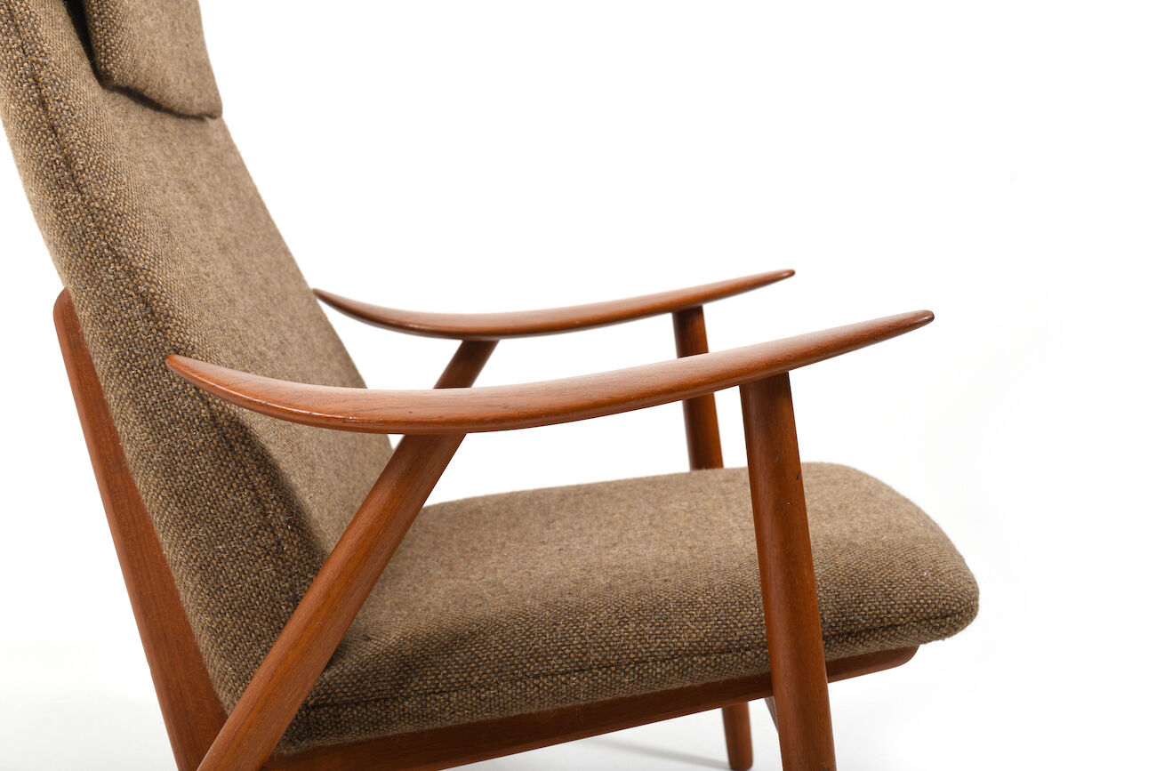 Mid Century Illum Wikkelsø Chaise longue en teck