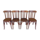 4 Mahieu bistro chairs in turned wood of the 30s