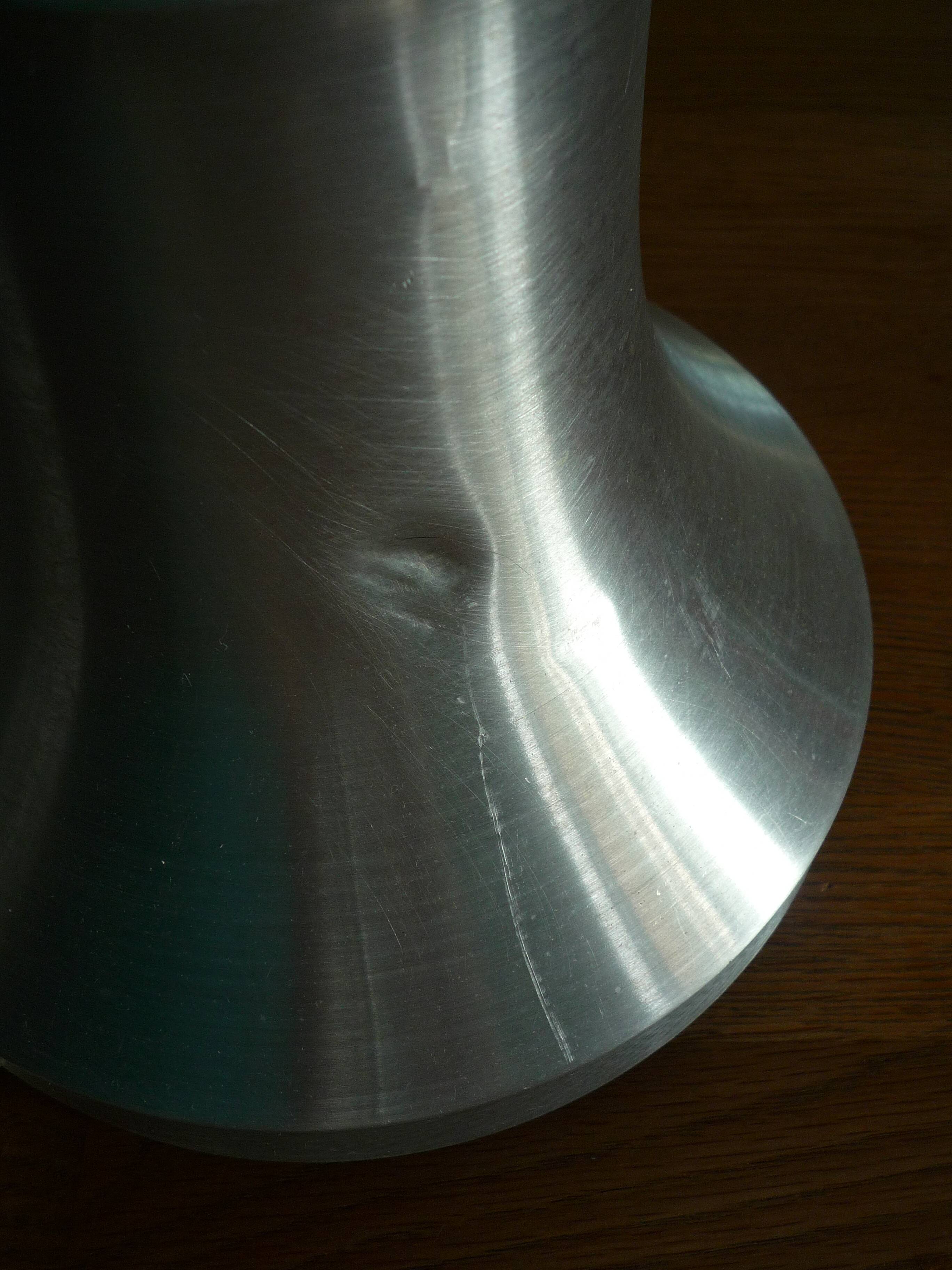 Psychedelic cylindrical lamp with aluminum and glass sequins, "Christel" type, vintage 1970