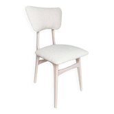 Mid-Century Butterfly Chair, White Boucle Fabric, White Oak, Europe, 1960