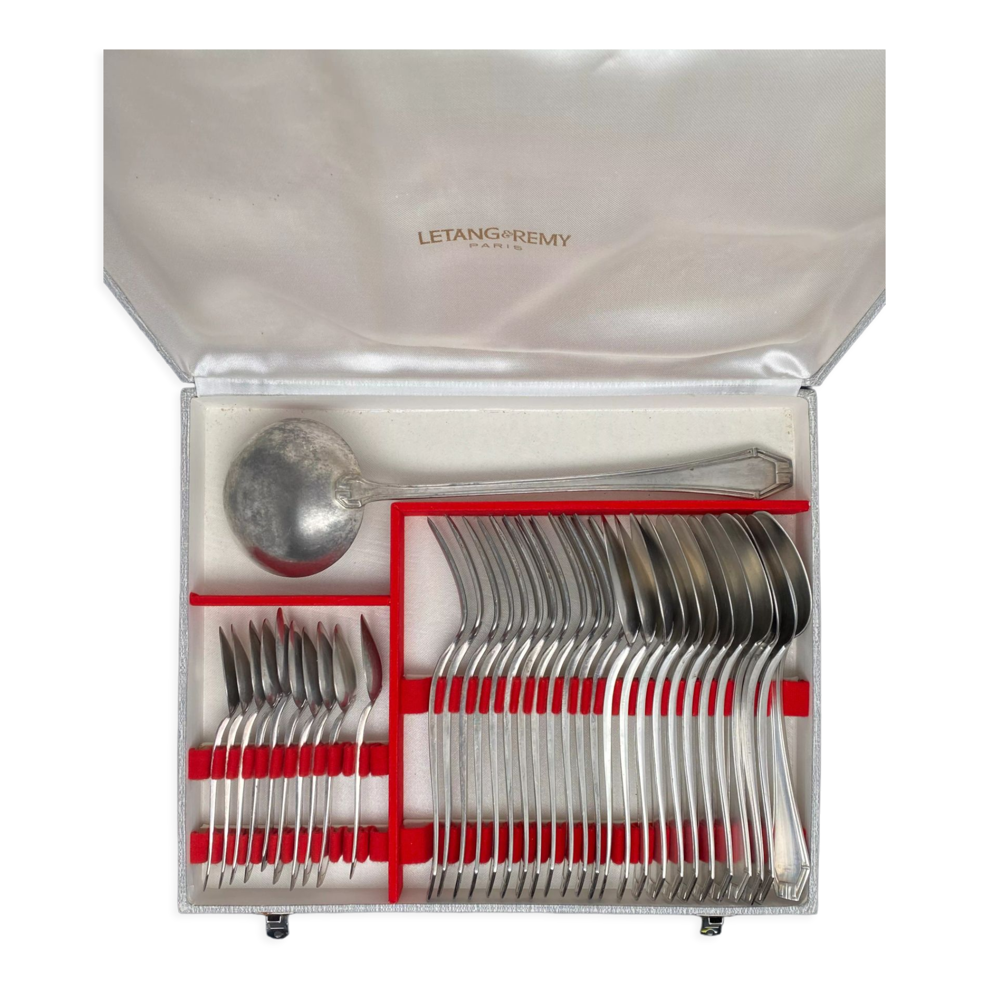 Art Deco silver metal cutlery set
