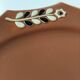 Large vintage two-tone brown and cream dish from the 50s and 60s