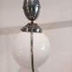 Suspension chandelier vintage globe white circle chrome goes up and down