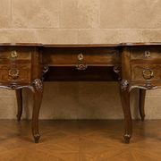 Large walnut writing desk – Louis XV style – 20th century