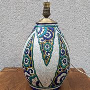 Charles Catteau vase lamp, Boch La Louvière, art deco ceramic