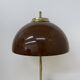 Vintage Mushroom table lamp with gold metal base , 1970s