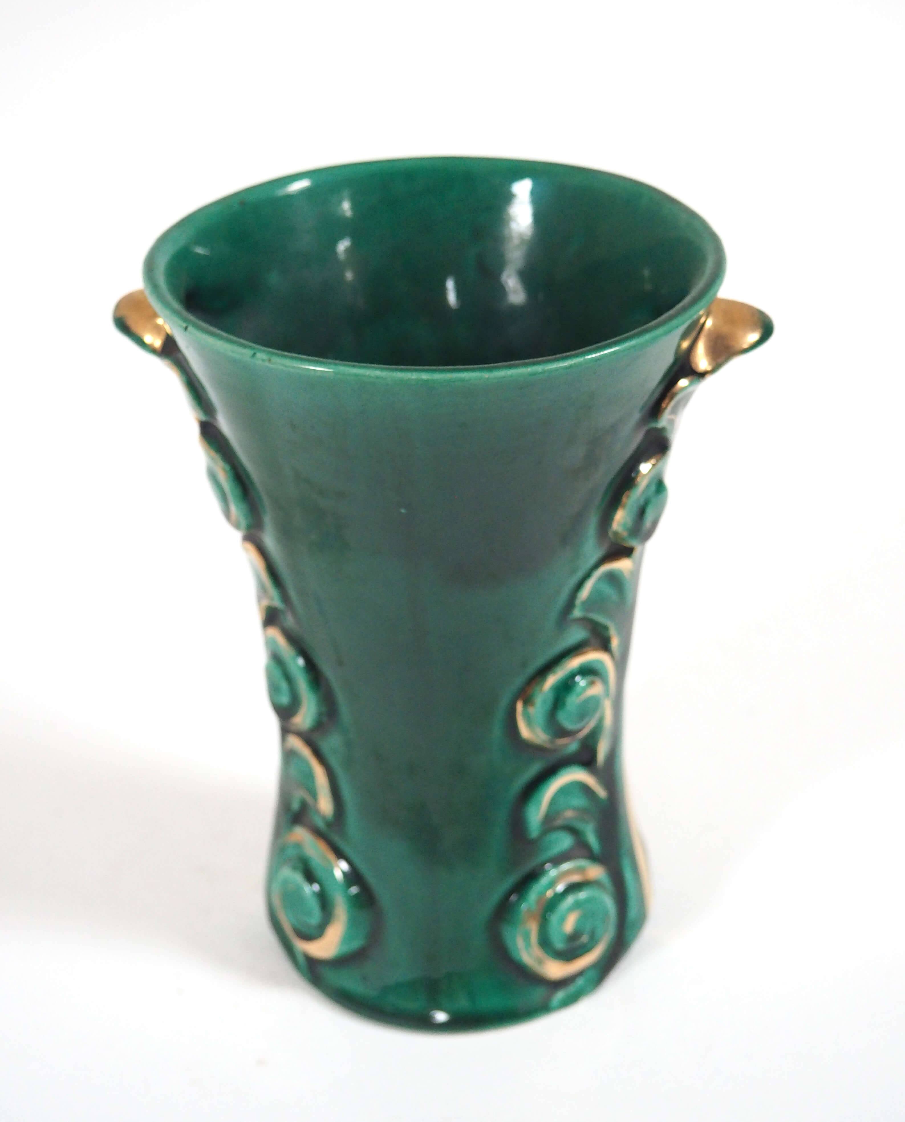 1940s Evrt and Gold Vase