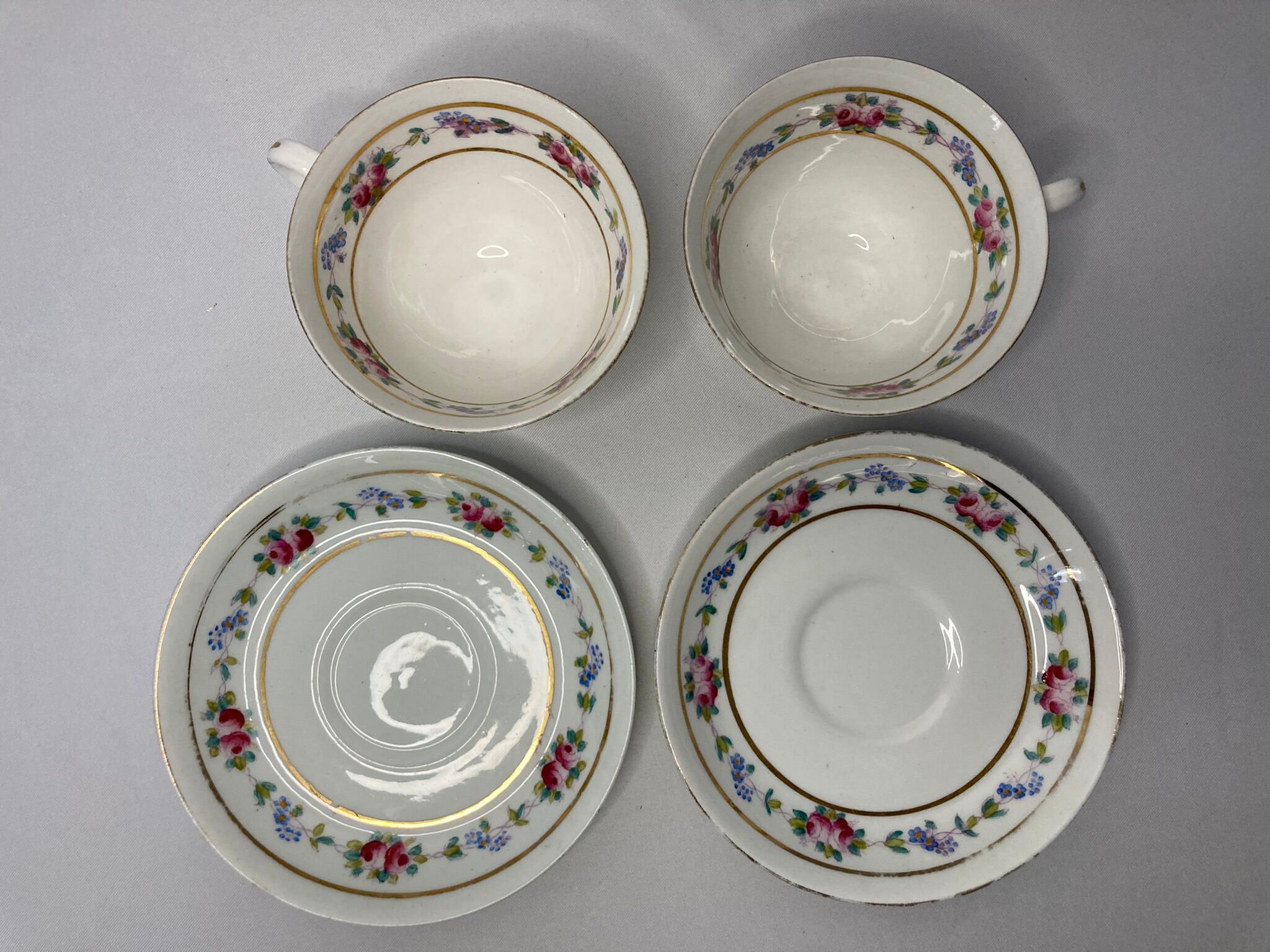 Anciennes tasses à thé porcelaine anglaise Regent China début XXème