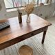 Table de ferme ou table de drapier noyer massif 1900