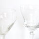 Set of 4 mismatched, crystal wine glasses