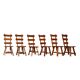 Elm wood brutalist wabi sabi dining set with 6 chairs & Table, 1960s