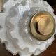 Pendant light/chandelier in molded glass and brass - 70s