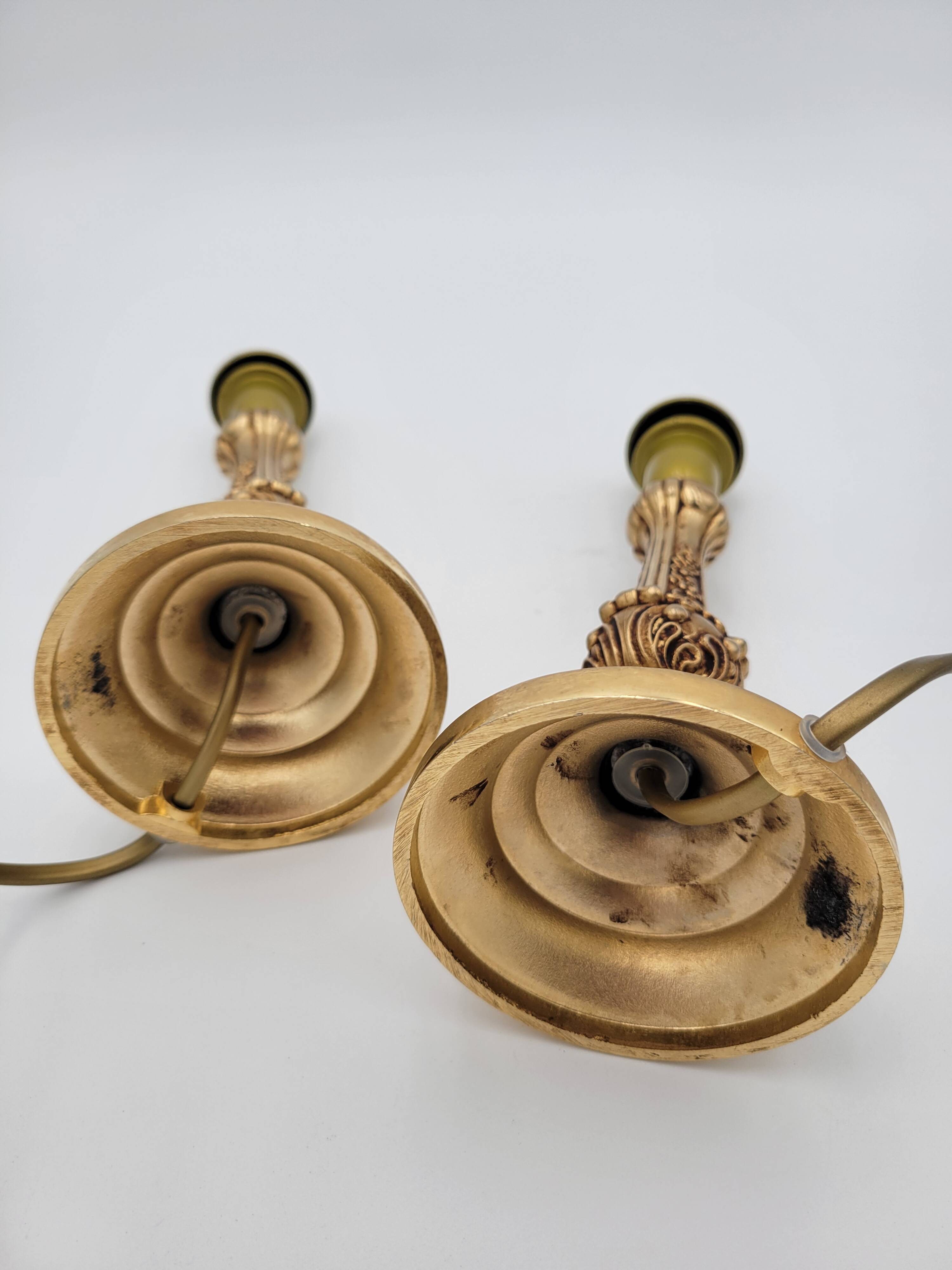 Pair of bronze lamp bases