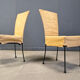 Vintage leather dining chairs, set of 6, 1980s