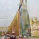 Old painting, sailboat, signed lower right, 70s/80s