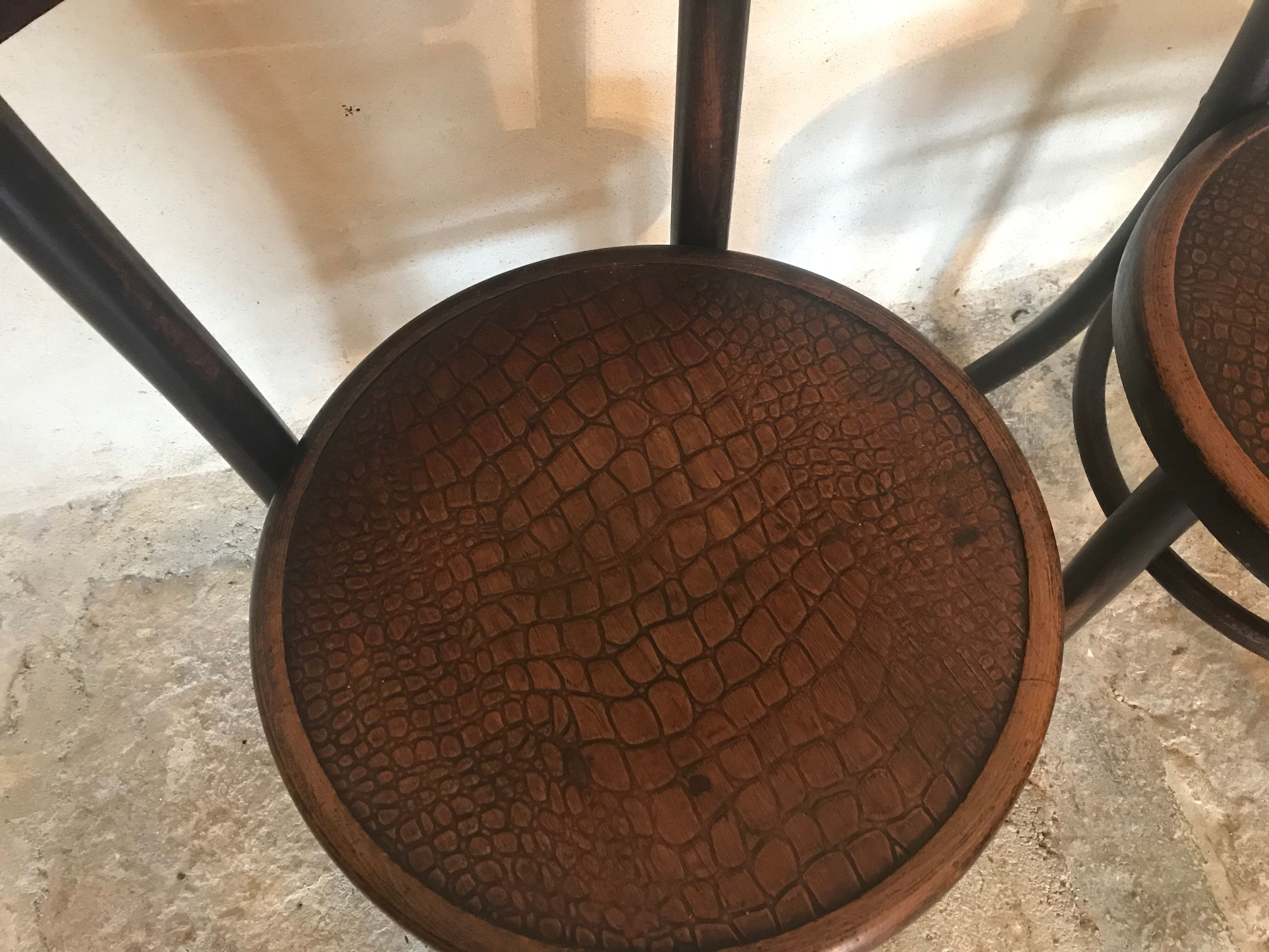 Paire de chaises bistrot vintage  Fischel 1900