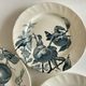 Set of 6 plates Creil Montereau Pomona iron earth early 20th