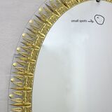 Cristal Art Mid-Century Modern Italian Ground and Gilded Mirror, 1960s