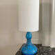 Lampe vintage en céramique bleue style année 70  trés décorative