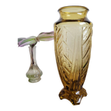 Art Deco vase molded glass