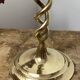 Twisted brass candle holder