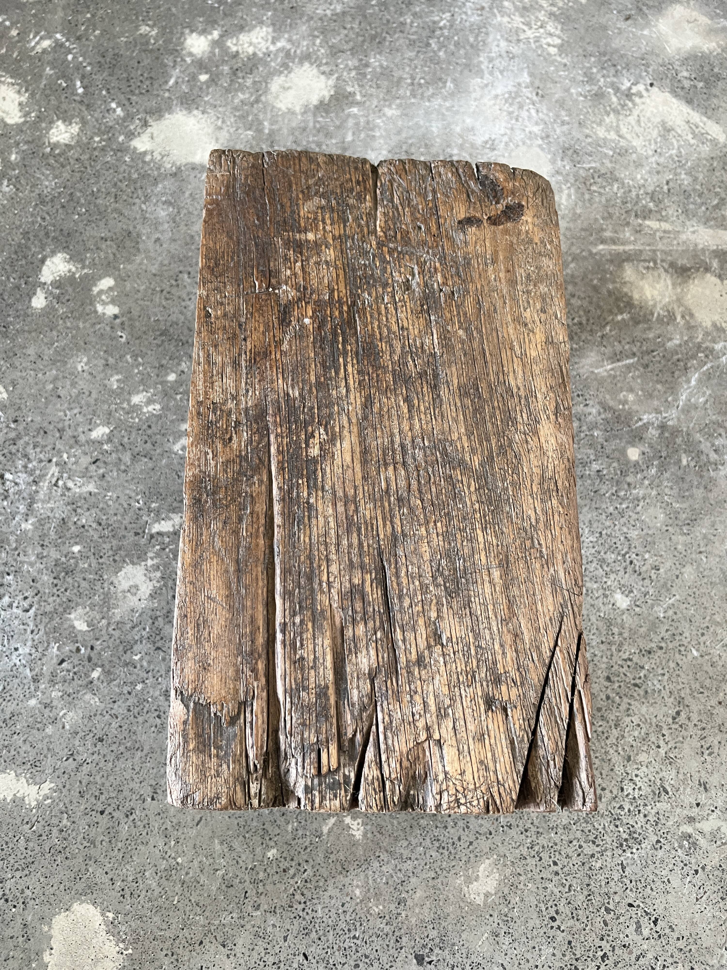 Low stool in old Asian monoxyl teak