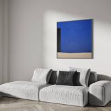 Blue trio original painting on stretched canvas 80x80
