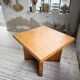 Square modernist table made of solid pine from the 1950s.