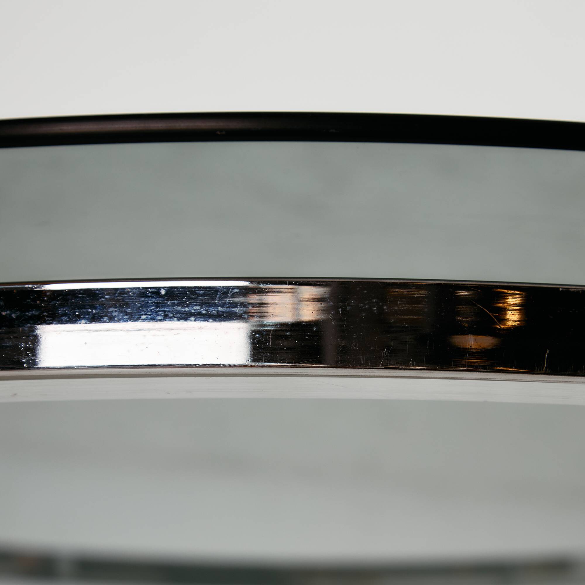 Chrome and glass coffee table