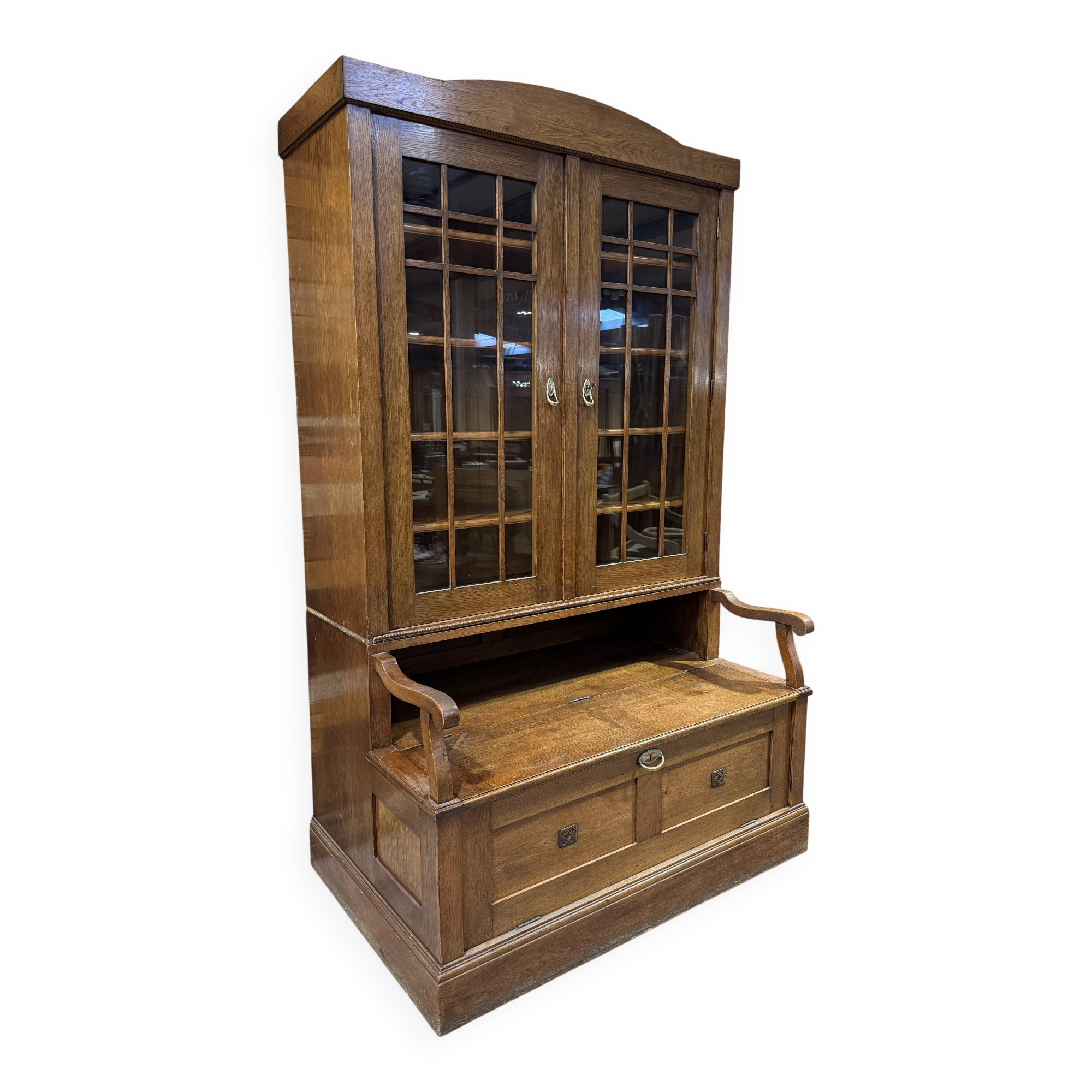 Entrance hall wardrobe in solid oak - 1930s