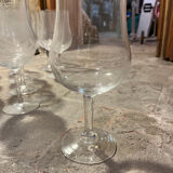 Set of crystal wine glasses