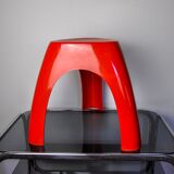 Red elephant stool by vilmer, spain, 1980
