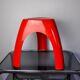 Red elephant stool by vilmer, spain, 1980