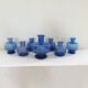 7 vases midcentury modern par Per Lutken pour Holmegaard, Danemark