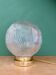 Vintage globe table lamp in ribbed glass