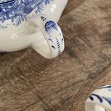 Teapot, milk pot and sugar bowl