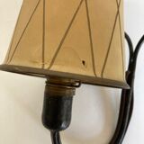 Art deco beaten iron wall lamp