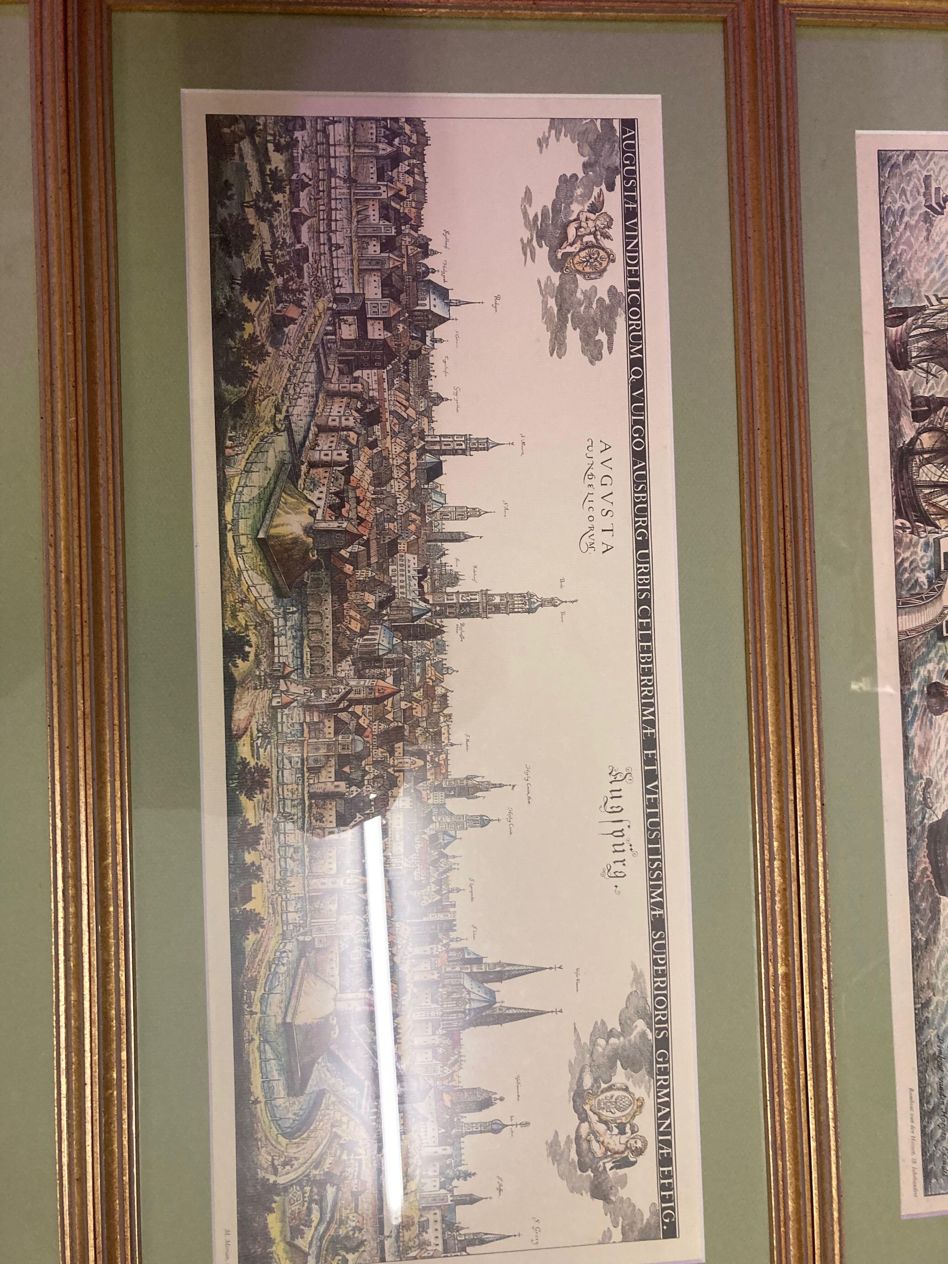 Lot de trois gravures encadrées