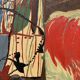 Peintures à l'huile vintage abstraites sur toile "Simfoni", signées par Henny, 1967