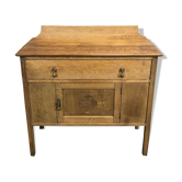 Buffet in blond oak with door and drawer- early 20th