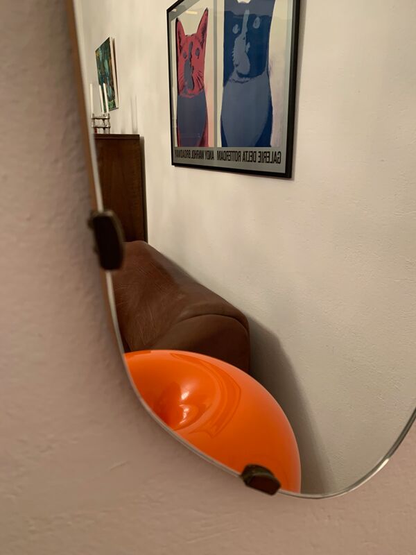 Miroir asymétrique années 1960 33x90cm