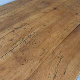 Large vintage farmhouse table from the 50s in solid wood (oak)