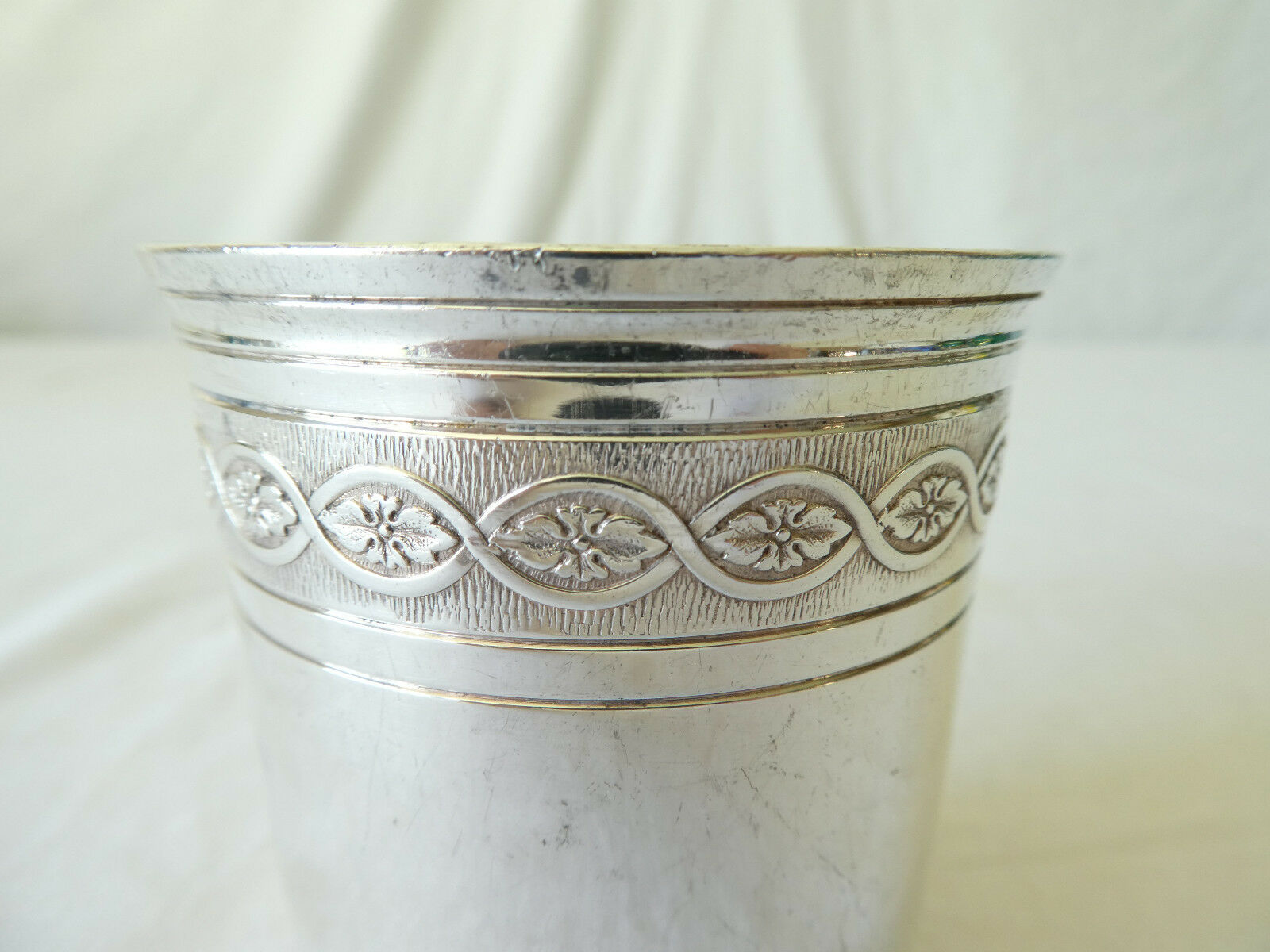 Timbale Christofle in silver metal modele villeroy