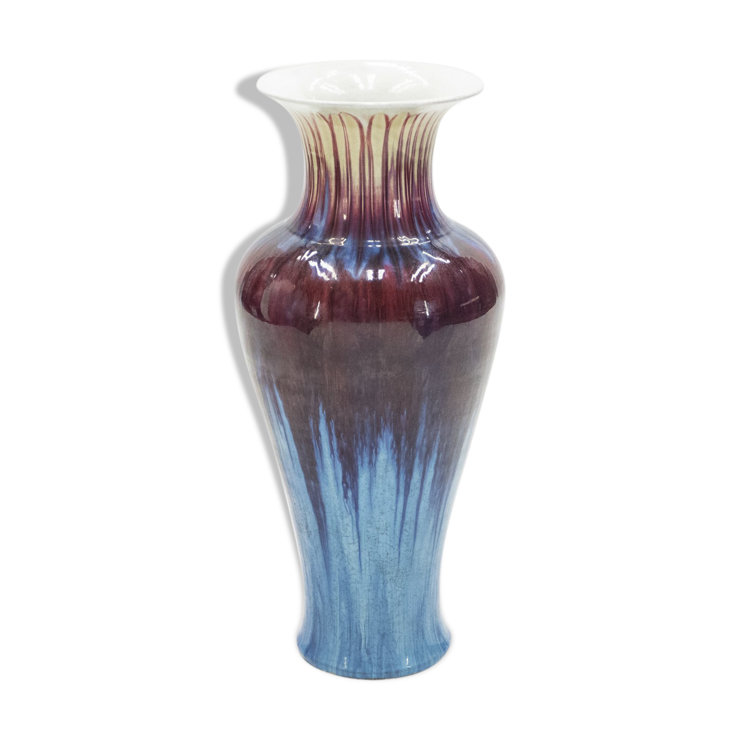 Ceramic vase enamelled around 1960